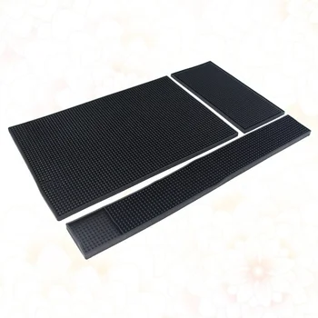 

3pcs Silicone Bar Non-slip Mat Convenient Counter Drain Pad Anti-slip Counter Mat for Daily Use