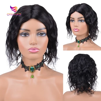 

Short Bob Wigs For Black Women Full Machine Made Wig Brazilian Wavy Human Hair Wigs Remy Short Natural Wave Wigs Human Hair