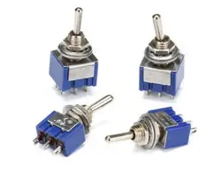 Miniatura interruptor de alternância único pólo duplo lance spdt dpdt on off on on 120vac 6a 1/4 Polegada montagem MTS 102 103 202