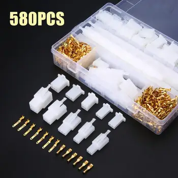

580pcs 2.8mm 2/3/4/6/9 Pin Motorcycle Automotive Electrical Wire Terminal Male Female Cable Connector Plug Kits Disassembly Tool