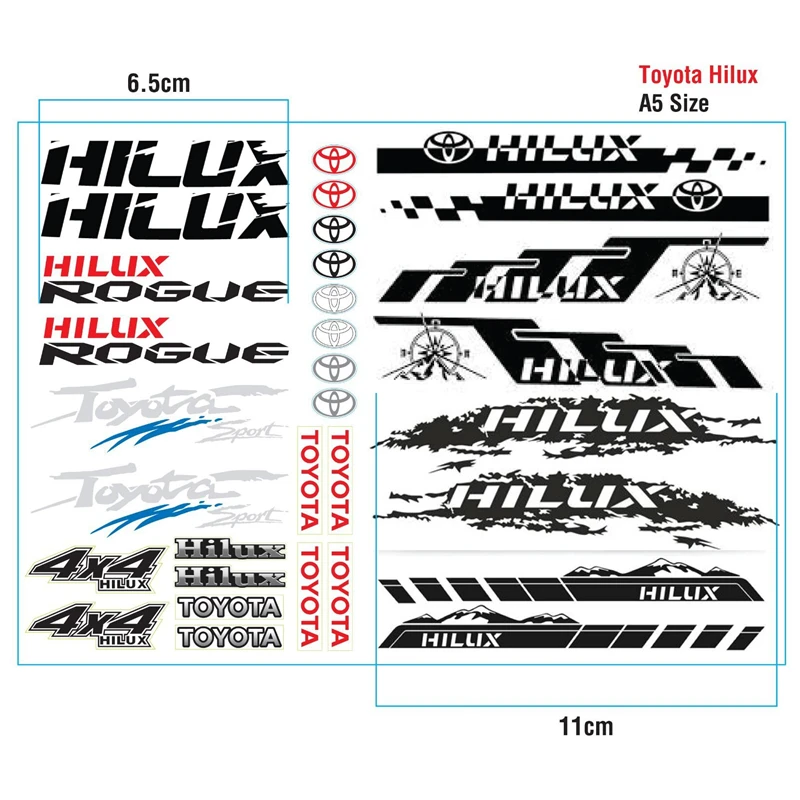 1/10 1/12 Self Adhesive Sticker decal Toyota for model kits 20278 