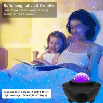 

LED Projector Night Light Starry Lamp Water Wave Style Kids Children Room Decor Bedroom Decor Projection Lamp