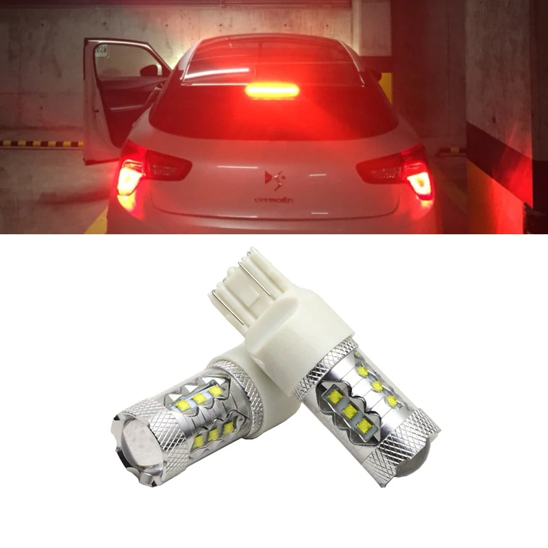 2 шт. Автомобильные светодиодные лампы T20 7443 W21/5W 30/50/80 Вт|led pl lamp|led 15wlamp hmi |