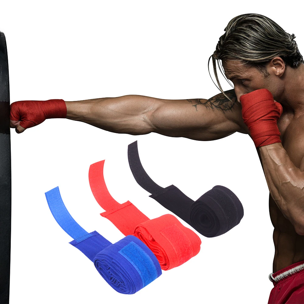 

Боксерский бандаж 1 пара, хлопковые повязки на запястье 2,5 м, боксерские повязки на руку, Защитные спортивные тренировочные перчатки