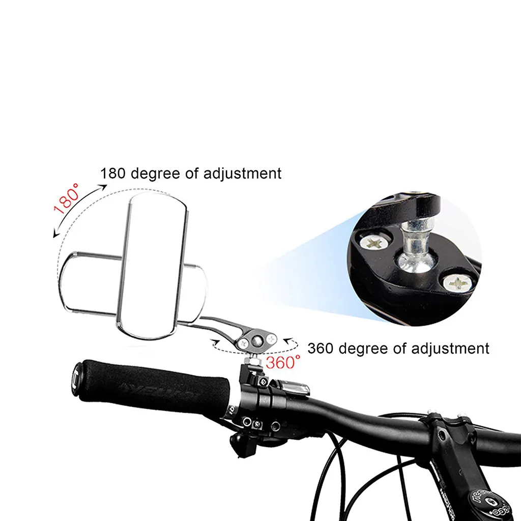 2 шт Велосипедное гибкое безопасное зеркало заднего вида, вращающееся на 360 ° зеркало заднего вида на руль, широкоугольное Велосипедное Зеркало# PEX