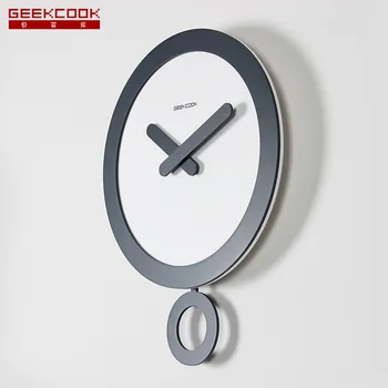 

Simple Northern Europe Ins Wall Clock: Flower Good Moon Mute Wooden Wall Clock Factory Wholesale Custom a Generation of Hair