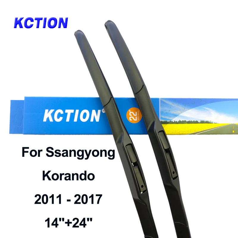 Ssangyong Korando 2012-on hybrid wiper blades set of front & rear 24"16"14" 
