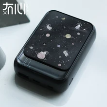 Maoxin mini powerbank 10000 mah 9 patterns one hand hold portable type c micro dual input