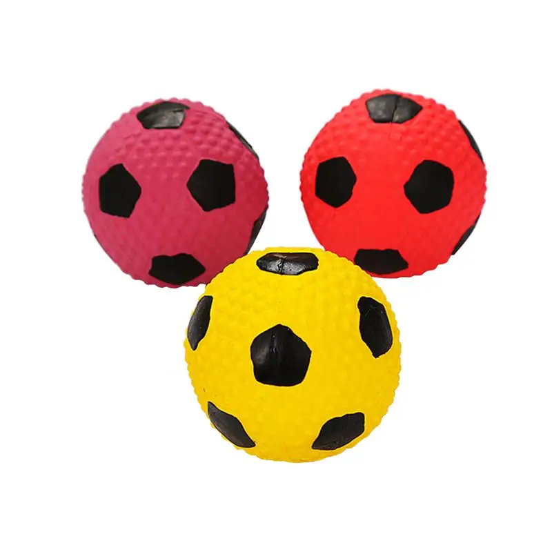 3pcs Pets Molars Ball Latex Non toxic Eco friendly Soft Rugby Ball