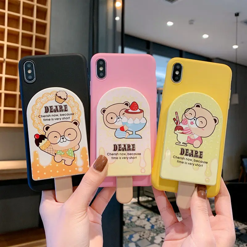 Зеркальный макияж цвет для iPhone 11ProMax 6 6S 7 7Plus 8 8Plus X XR XSMax SE2020 с расческой простой