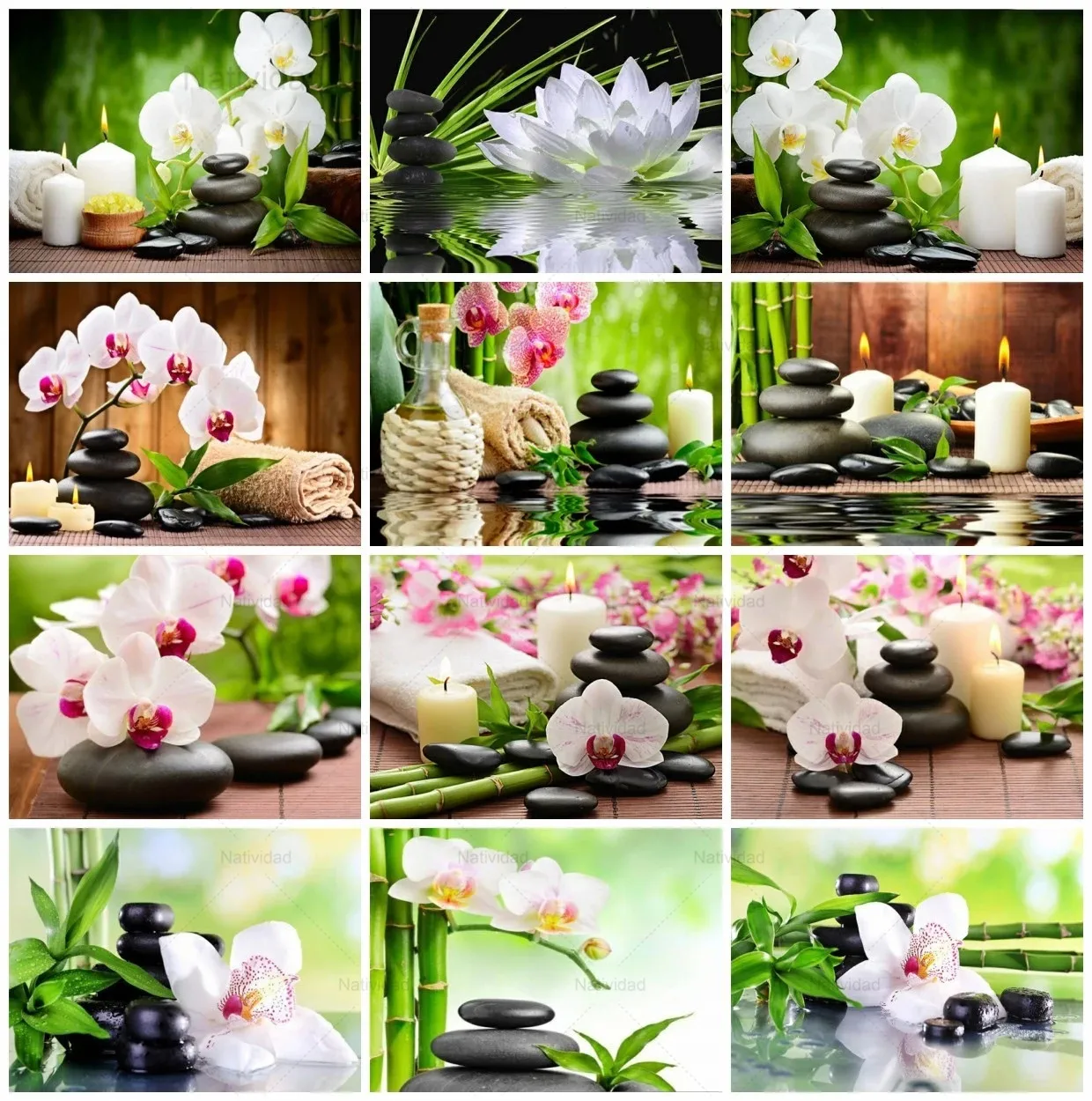 

New 5D Diy Diamond Embroidery Orchid Cross Stitch Full Square Landscape Rhinestones Art Stone Picture Mosaic Home Decor Gift