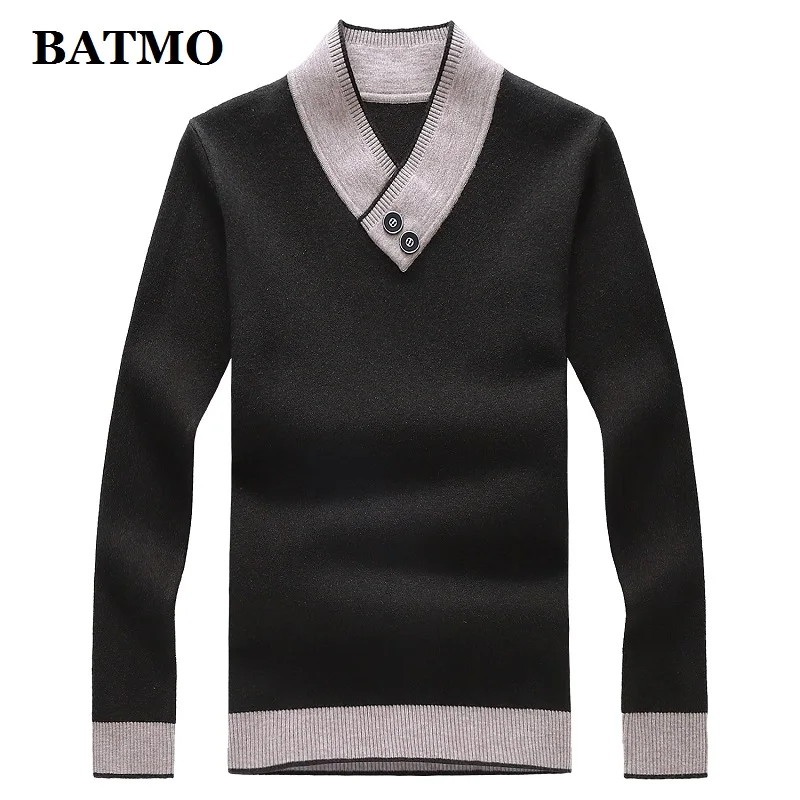 

BATMO 2019 new arrival autumn high quality casual sweater men,men's pullovers ,plus-size M-8XL 9991