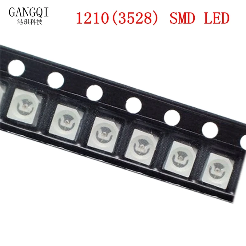 100 Pz/Lotto Diodi Led Smd 3528 1210 Diodo Smd Led Diodo Kit Verde Rosso Bianco Caldo Blu Ghiaccio Giallo Rosa Viola-Uv Arancione Rgb