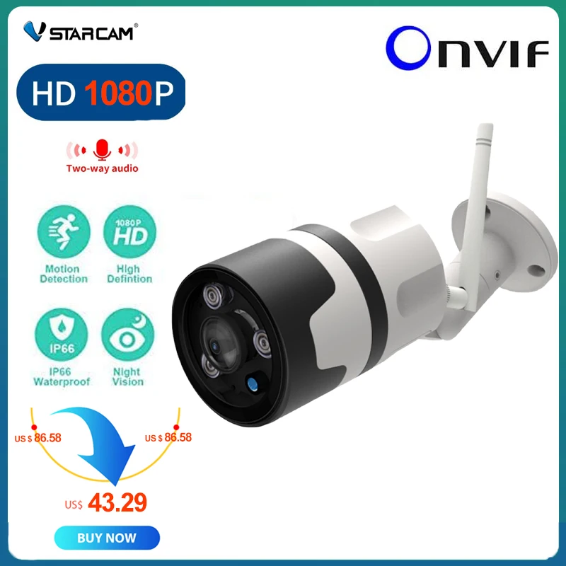 VStarcam C63S панорамная наружная камера видеонаблюдения Wifi 1080P 180 градусов