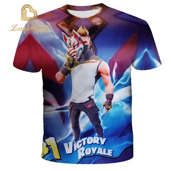 

New Summer T Shirt Battle Royale Gaming T-Shirt Cartoon Cute Tee Shirt Basic Short Sleeve Man Women Tshirt Children Tshirts
