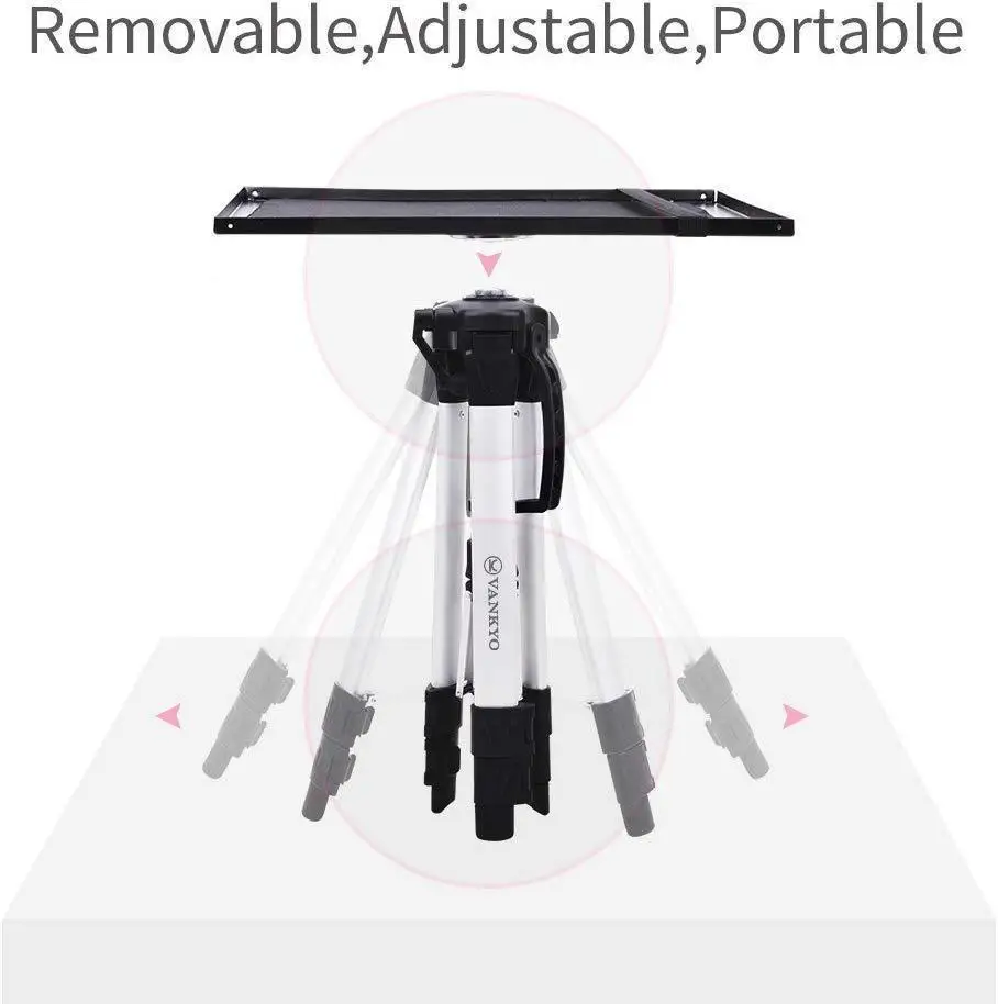 Vankyo Aluminum Alloy Tripod Projector Stand 17 to 45.6 inches Height Adjustable Universal Projector Tripod Stand With Bag