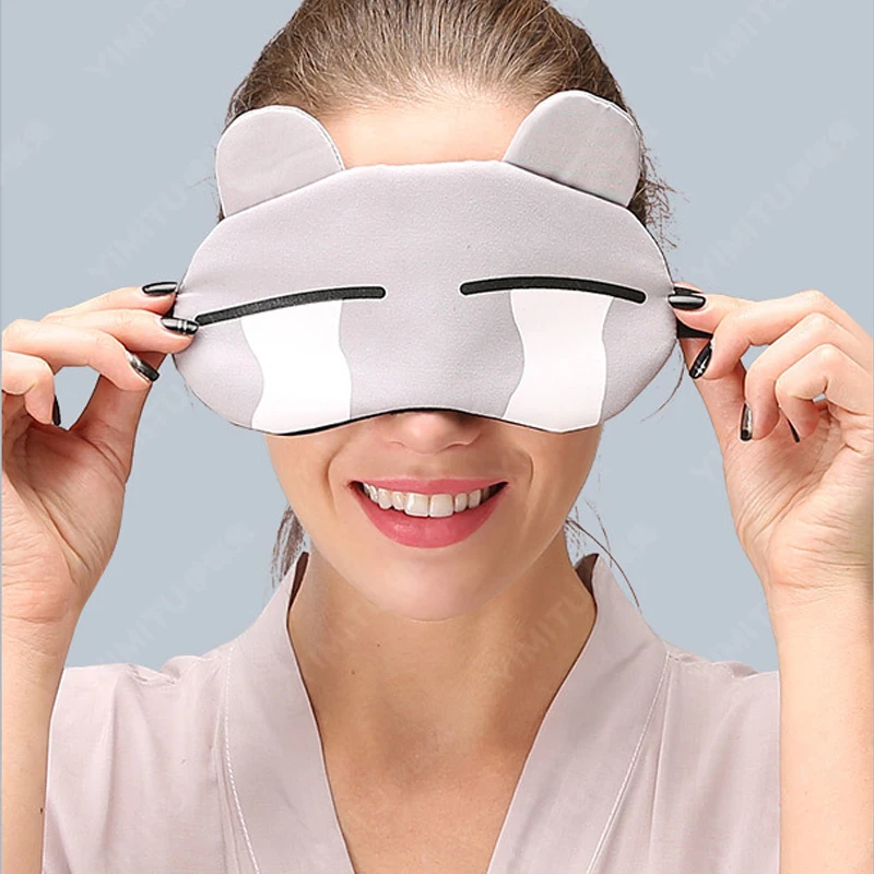 

Cute Cartoon Face Sleep Eye Mask Anime Ice Hot Compress Eye Cover Sleeping Mask Cold Gel Pack Eyepatch Rest Eye Band Blindfold