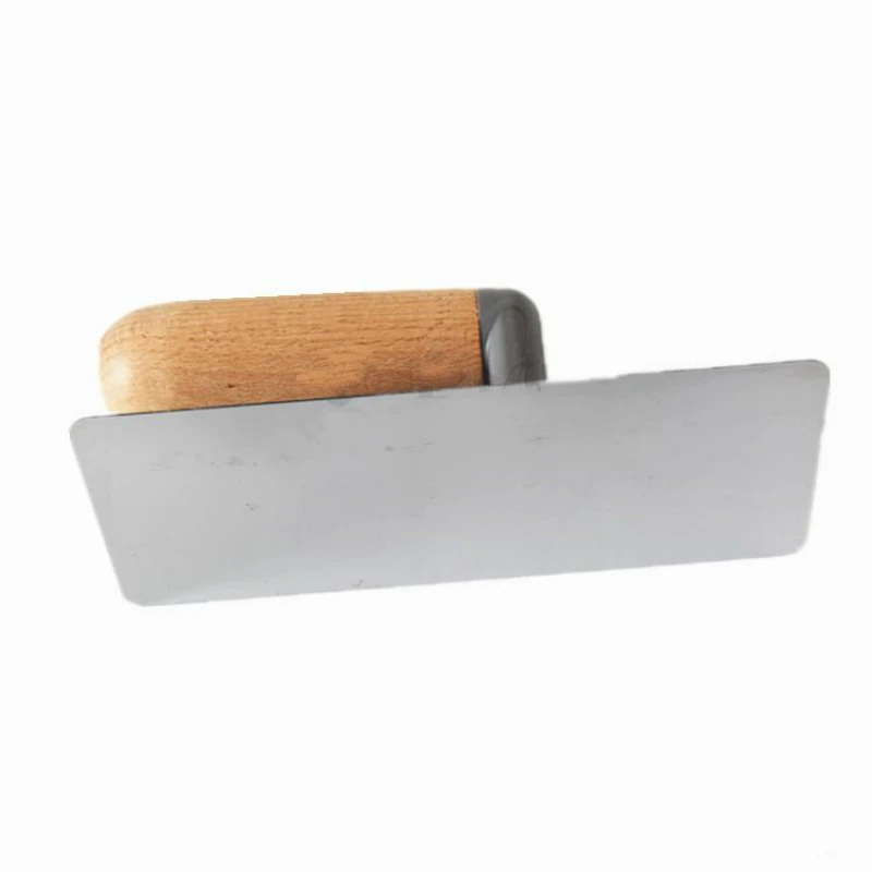 2PC stainless steel Wooden handle Mortar Board Home Craftsman Trowel Construction Holder Plastering Tool