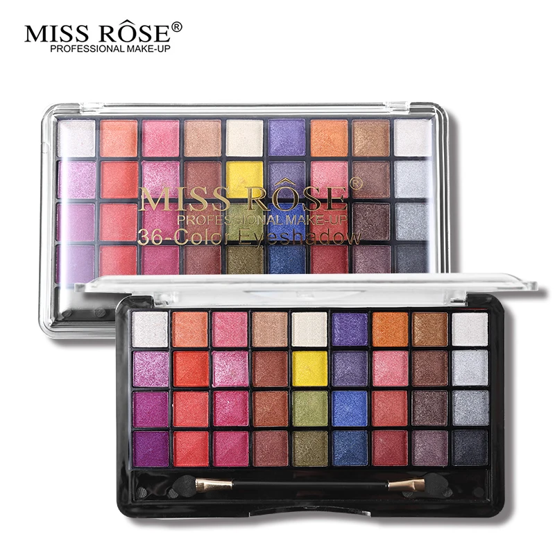 Miss Rose Палетка для макияжа глаз 36 цветов матовые мерцающие тени век Смоки Макияж