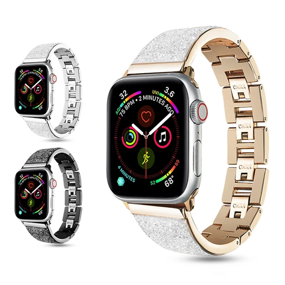 Luxury Glitter Band Strap for Apple Watch Band 41mm 40mm 38mm