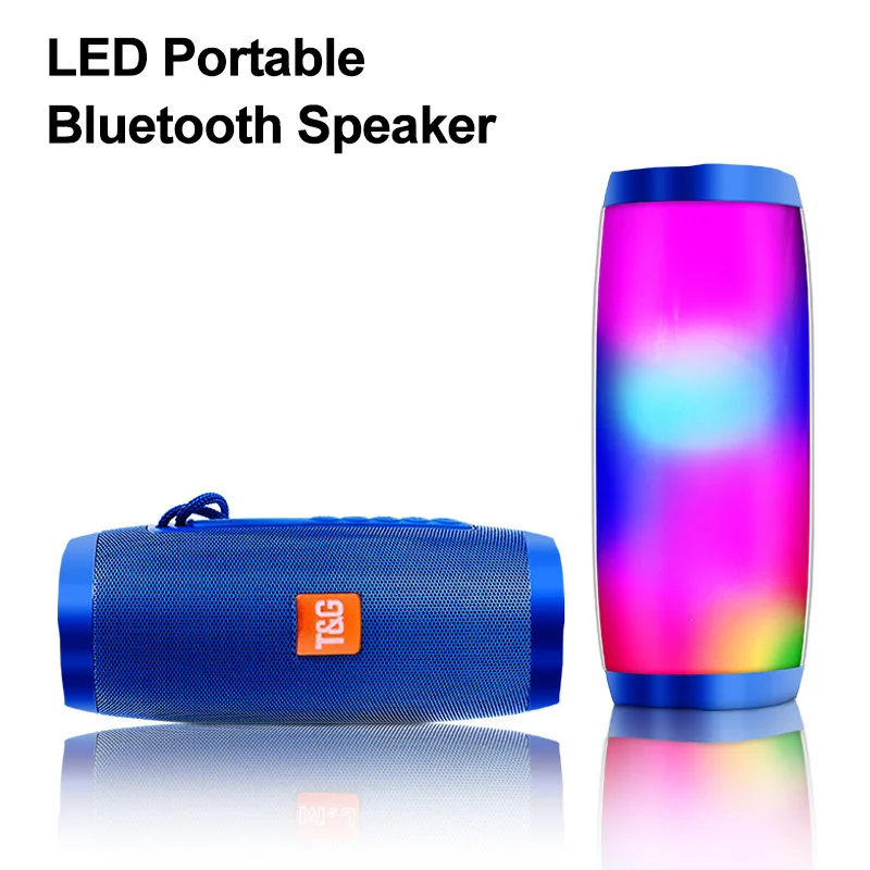 

Portable Bluetooth Speaker Subwoofer Mini LED Outdoor Wireless Speakers High-power Soundbar With FM Radio Boombox TF Card Play