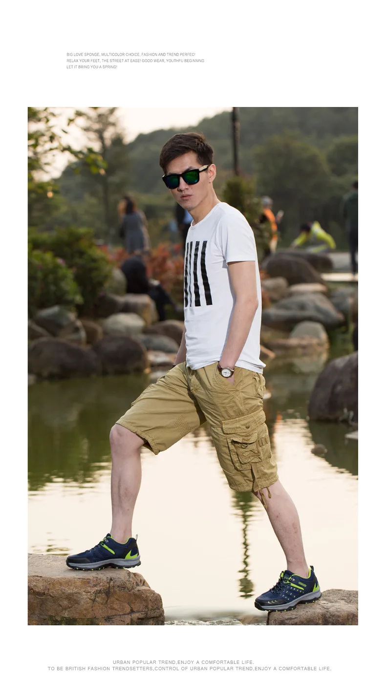 Летняя мужская обувь удобная дышащая повседневная сетчатая Спортивная обувь Мужская открытая обувь для походов с сетчатыми вставками мужская обувь