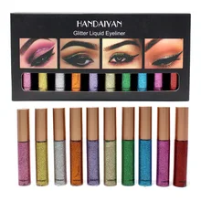 Блестящая перламутровая подводка для глаз с блестками 10 шт. в упаковке