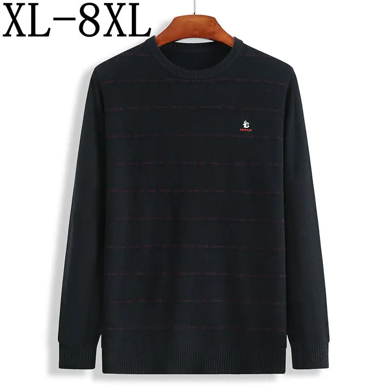 

Size 8XL 7XL 6XL 2019 New Business 100% Wool Sweater Men Keep Warm Loose Pullover Men Top Quality Men's Christmas Sweaters