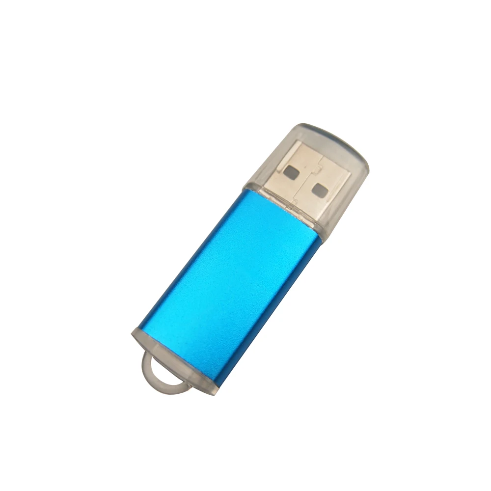 Металлический USB флеш-накопитель с индивидуальным логотипом, объем, карта памяти, 4 ГБ, 8 ГБ, 16 ГБ, 32 ГБ, 64 ГБ, Подарочный диск для хранения - Цвет: blue