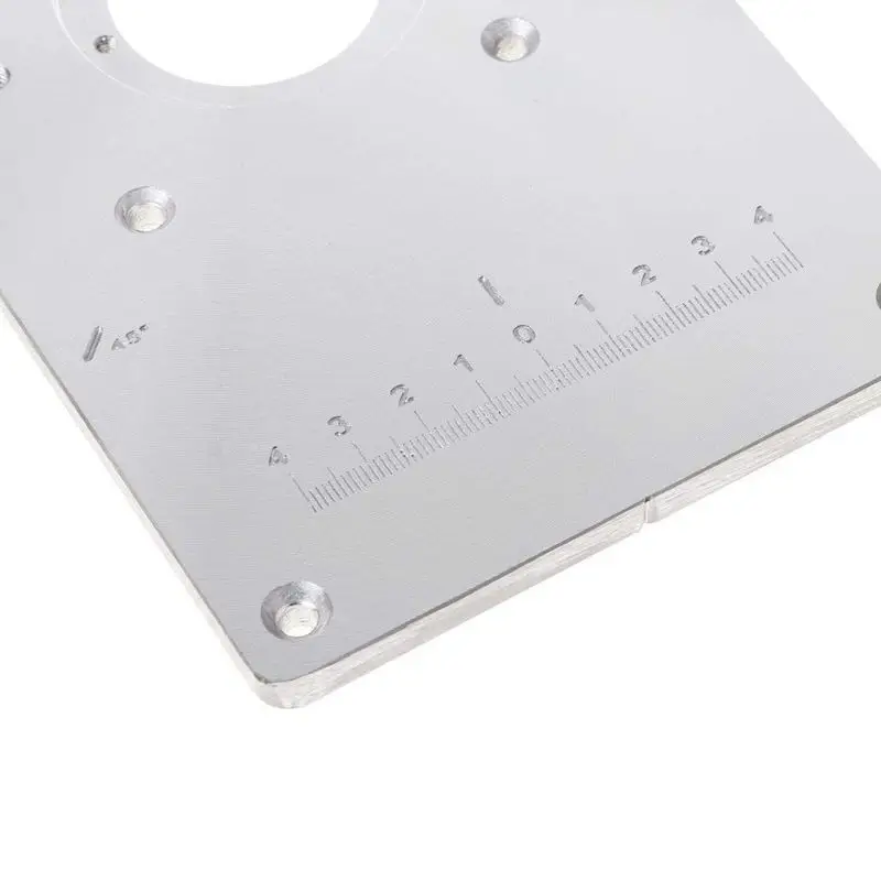 Big deal Aluminum Router Table Insert Plate w/4 Rings Screws for Woodworking Benches