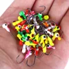 50pcs/Pack 0.8g 1/32oz Multicolor Mini Lead Jig Head Hook for Soft Swimbait Winter Ice Fishing Tackle by Hengjia ► Photo 1/6