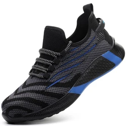 Zuidid homem trabalho sapatos de segurança anti indestrutível punctura tênis masculino sapatos de trabalho botas de pouco peso