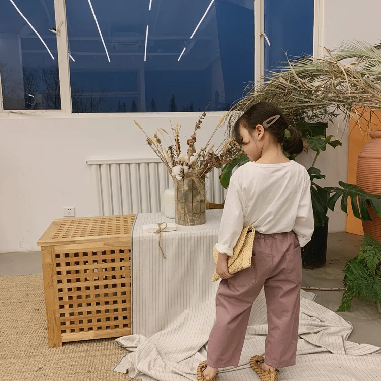 Tckids детская одежда, настраиваемая 19, Весенняя Мужская и женская, детская, четыре цвета, потертая, хлопковая, Ретро стиль, Свободная рабочая одежда, повседневная, мешковатая P