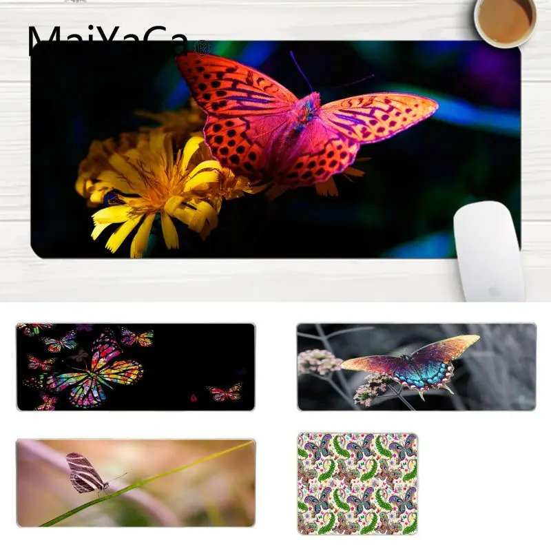 

MaiYaCa Funny Flower butterfly Laptop Gaming Mice Mousepad Large Lockedge Mouse pad PC Computer mat Gaming Mouse Pad