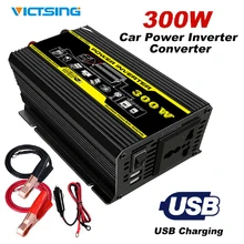 VicTsing 300W Car Power Inverter Converter DC 12V to AC 110V 220V Portable Car Adapter Power Inverter Adapter with Dual USB Port