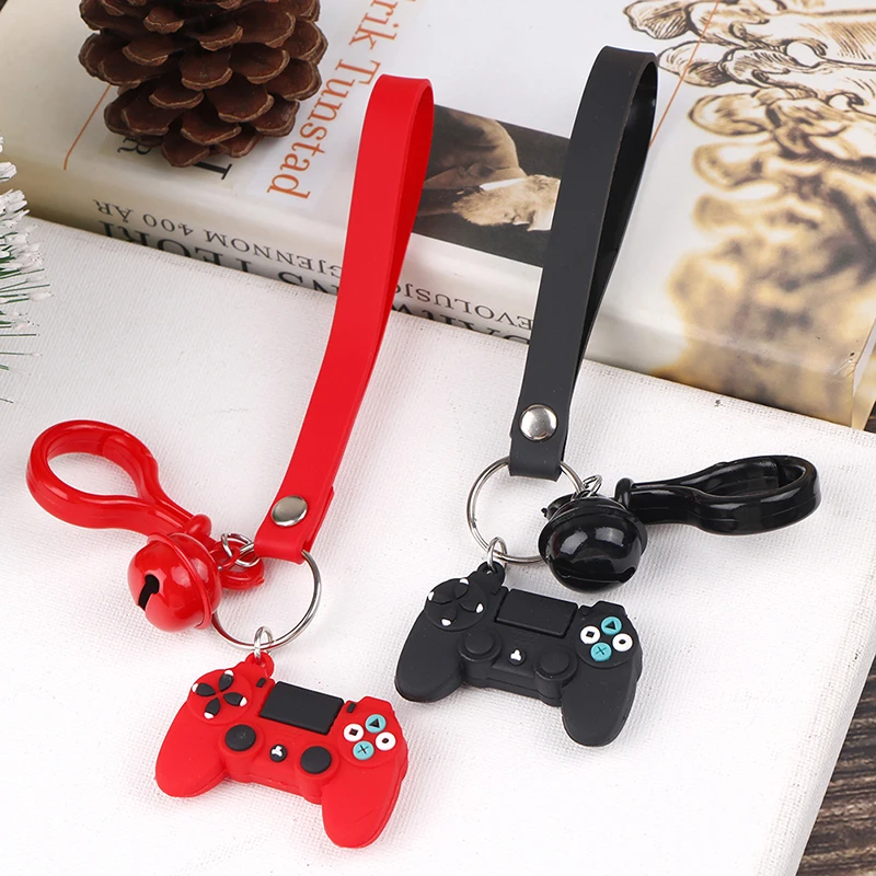 Pvc Cartoon Video Game Controller Keyring Key Chains Boyfriend Joystick Handle Gamepad Keychain