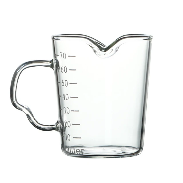 Gintdinpu Espresso Cups, Milk Cup, Resistant High Borosilicate Transparent  Measuring Jug With Handle And Scale Ounce Measure Mug for