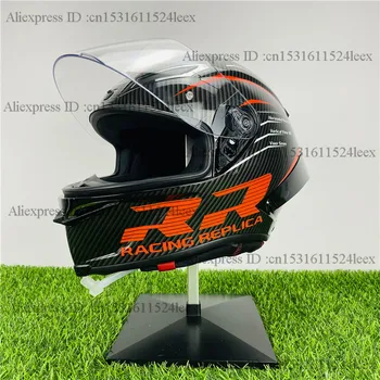 

Full Face Motorcycle Helmet Pista GP RR Black Red Orbit Fiber Glass Motorcycle Riding Motocross Racing Motobike Helmet