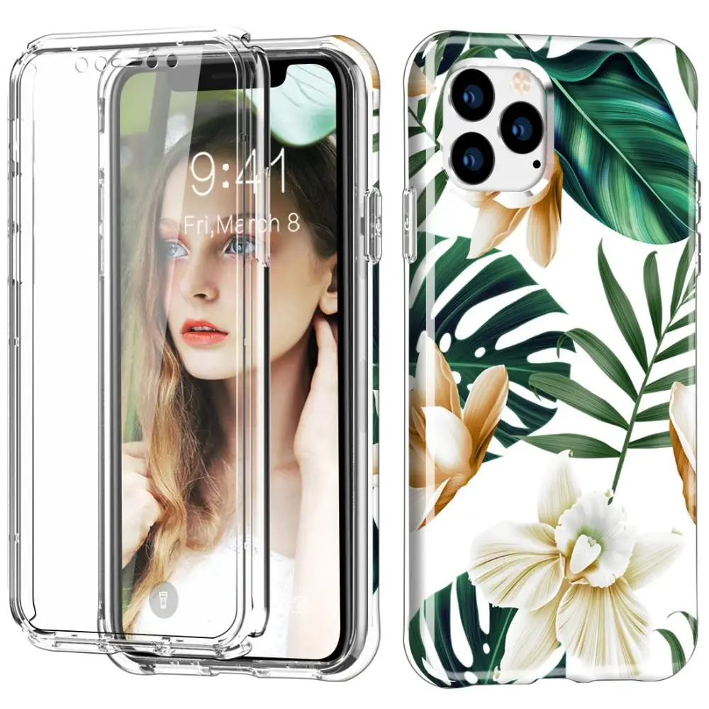 For iPhone 11 / Pro Max Shockproof PC+TPU Back Protective Case + Front PET Screen Protector | Мобильные телефоны и