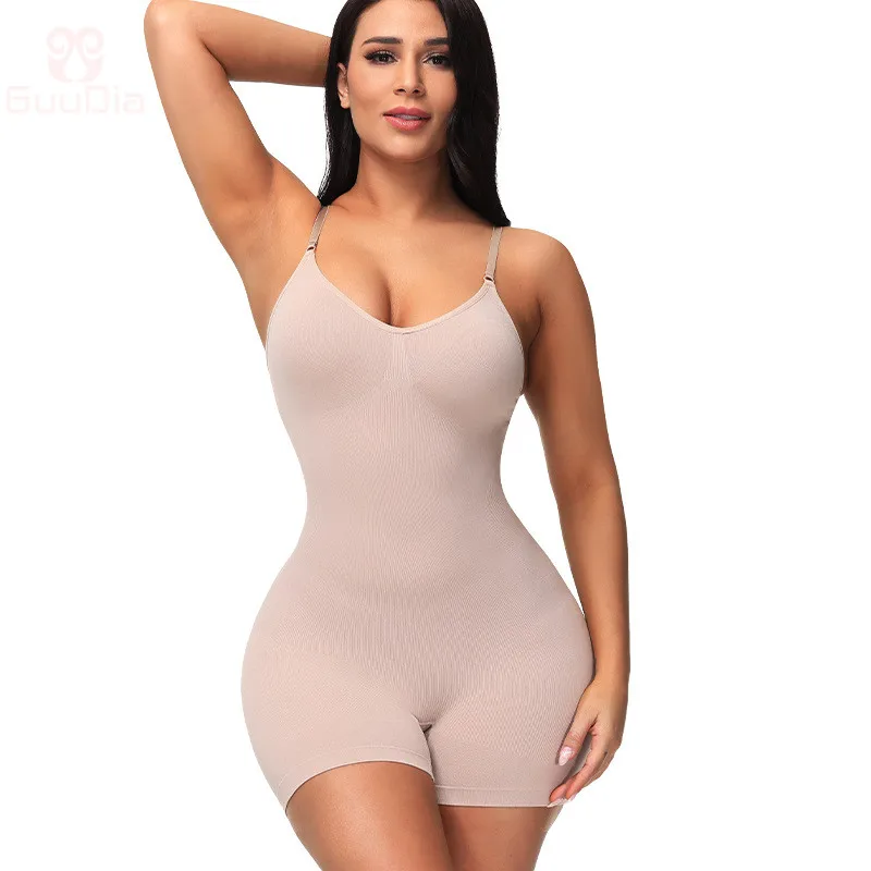 GUUDIA Women Bodysuit Body Shaper Backless Seamless Thong