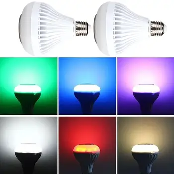 

LED Music Bulb Bluetooth 4.0 E27 Gift Home KTV Audio Speaker Loudspeaker Wireless Bar APP Control Lamp Smart Portable 12W RGB