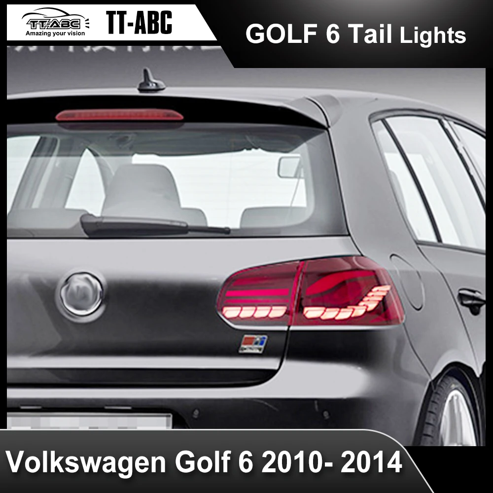 TT-ABC Tail Lights for Volkswagen Golf 6 2010- 2014 LED DRL Car Taillight Assembly Signal Auto Accessories Modified Lamp