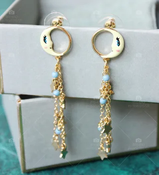 

2020 Oorbellen Earings First Act The Role Ofing Tasted Circus Magic Cap Tassel Earrings Stud Lovely Cute Little Rabbit Stars