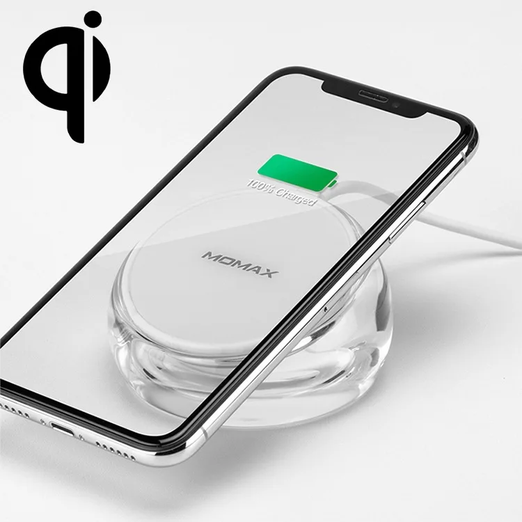 

7.5W/10W Qi Standard Fast Charging Transparent Crystal Wireless Charger for iPhone XS Max / 8 Plus / Galaxy S9+ / Note8 / Note9