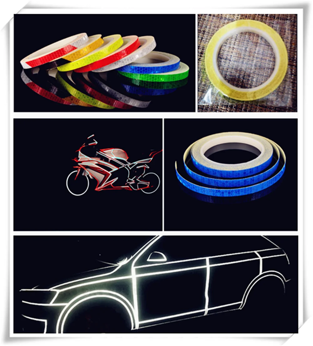 1cmX800cm car and motorcycle modeling reflective tape sticker warning for Honda Everus Clarity Civic Accord Urban