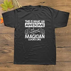 Это то, что потрясающий Удивительный волшебник выглядит как Мужская футболка с коротким рукавом хорошее качество летняя футболка для