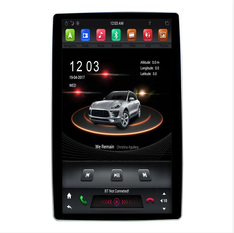 

2019 NEW 12.8" GPS Navigation Android 8.1 Car Multimedia Radio 2+32GB No DVD Player For Toyota For Nissan For Suzuki Universal