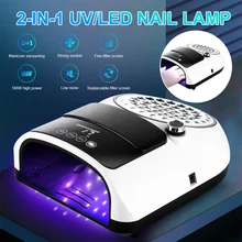 

2-in-1 UV/LED Nail Lamp with Nail Dust Collector 42 LEDs Nail Dryer Powerful Nail Fan Manicure Tool for Home Salon