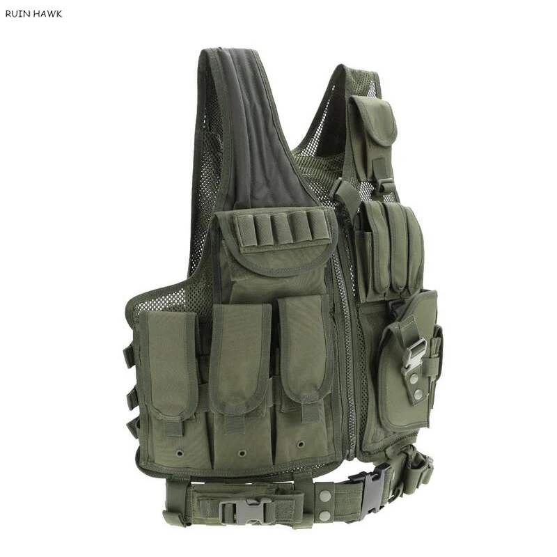 Tactical Equipment Molle Hunting Vest Military Army Police Vest Airsoft Paintball War Game Protective Body Armor