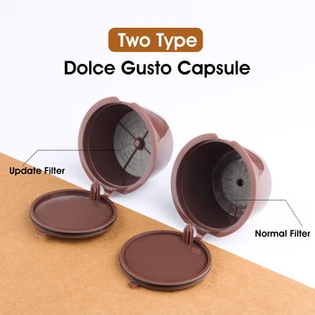 

ICafilasUpgrade Version & Normal Nescafe Coffee Filters Capsulas Dolce Gusto Capsule Reusable cafeteira For Dolci Machine